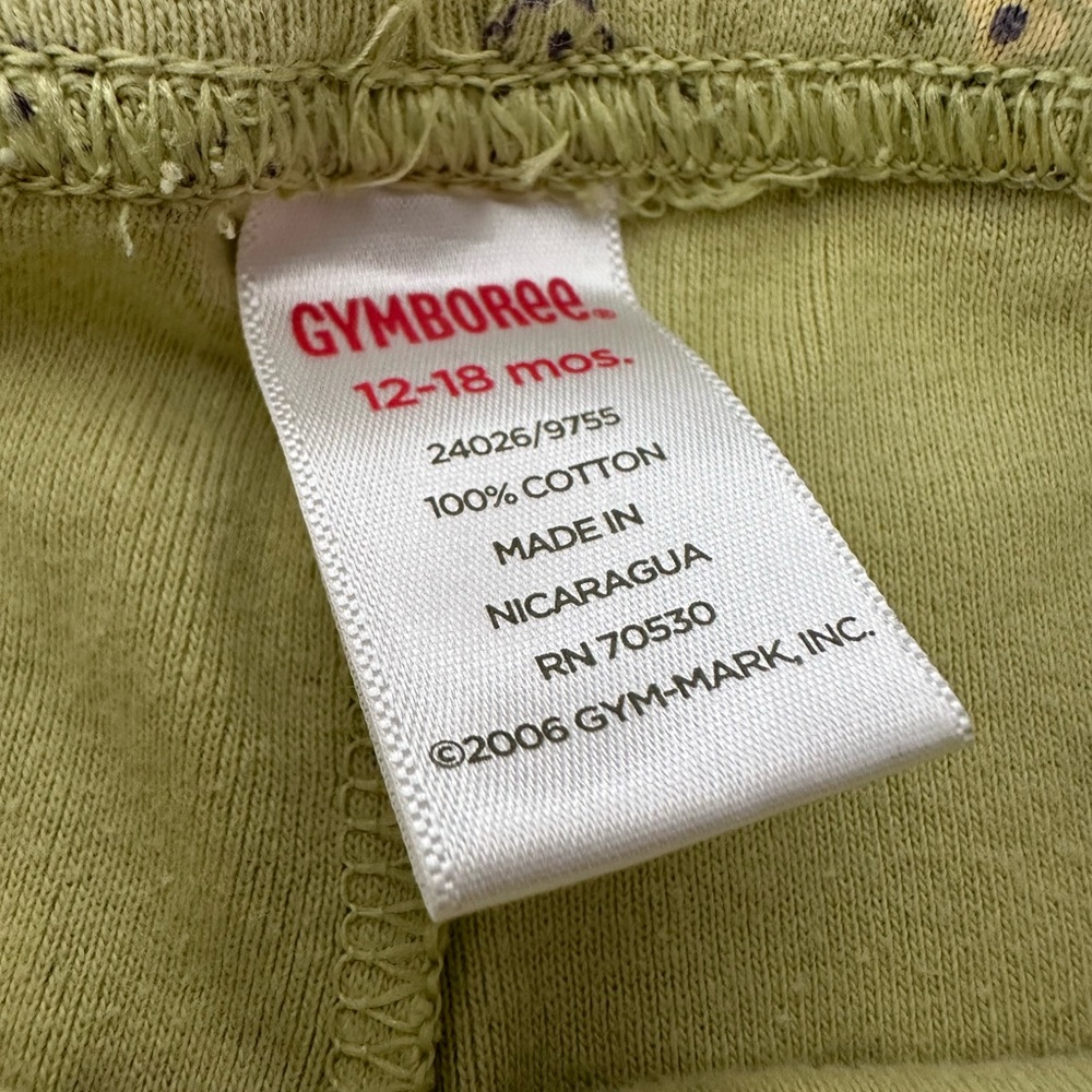Gymboree Floral Print Leggings in Green Size 12-18 months - Picture 6 of 12